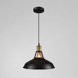 Industrial Metal Pendant Light Kit For Shaded Restaurant - Stylish Hanging Fixture Black / 8’