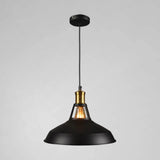 Industrial Metal Pendant Light Kit For Shaded Restaurant - Stylish Hanging Fixture Black / 9’
