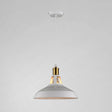 Industrial Metal Pendant Light Kit For Shaded Restaurant - Stylish Hanging Fixture White / 8’