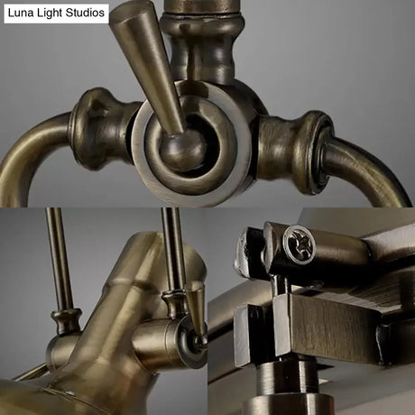 Industrial Metal Pendant Lighting With Antique Brass/Copper Finish And Frosted Diffuser