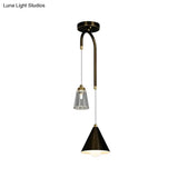 Industrial Mini Pendant Ceiling Light – Modern Metal Cone Hanging Lamp For Dining Room