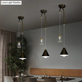 Industrial Mini Pendant Ceiling Light – Modern Metal Cone Hanging Lamp For Dining Room
