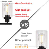 Industrial Retro Glass Vanity Wall Light Fixtures - Cylindrical Design