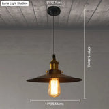 Industrial Saucer Pendant Light Fixture In Metal Black