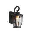 Industrial Seeded Glass Wall Sconce - Dining Room Lighting Fixture In Black