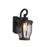 Industrial Seeded Glass Wall Sconce - Dining Room Lighting Fixture In Black
