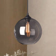Industrial Single Light Globe Pendant - Clear Glass Hanging Lamp In Grey/Brown (8’/10’/12’