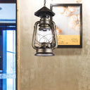 Industrial Single Light Pendant With Clear Glass And Vintage Finish For Indoor Use Antique Bronze