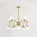 Industrial Sputnik Chandelier For Bar Or Coffee Shop 10 / Gold