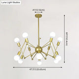 Industrial Sputnik Chandelier For Bar Or Coffee Shop