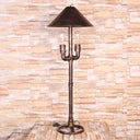 Industrial Style Antique Bronze Metal Table Lamp With Exposed Bulb - 2 Lights Indoor Desk Lighting