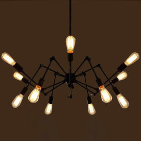 Industrial Style Black Chandelier With Multi-Light Pendant For Living Room 12 /