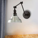 Industrial Style Black/Chrome Water Glass Wall Mounted Light Fixture - Perfect For Dining Room!