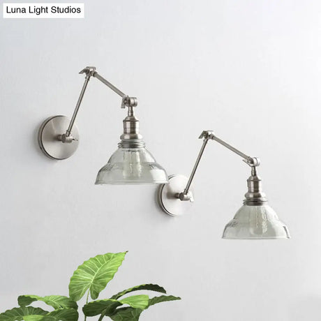 Industrial Style Black/Chrome Water Glass Wall Mounted Light Fixture - Perfect For Dining Room!