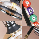 Industrial Style Black Metal Billiard Light Pendant For Restaurant Island