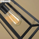 Industrial Style Metal Trapezoid Ceiling Pendant - Creative Lighting For Restaurants