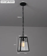 Industrial Style Metal Trapezoid Ceiling Pendant - Creative Lighting For Restaurants