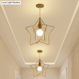 Industrial Style Metal Wire Cage Pendant Light Fixture For Foyer