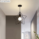 Industrial Style Metal Wire Cage Pendant Light Fixture For Foyer