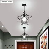 Industrial Style Metal Wire Cage Pendant Light Fixture For Foyer