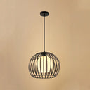 Industrial Style Metallic Global Cage Ceiling Hanging Light Black/White Suspension Ideal For Living