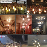 Industrial Style Metallic Multi-Light Pendant With Wheel Design - Perfect For Restaurants