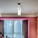 Industrial Style Semi-Flush Mount Light With Bottle Glass Shade - Stylish Living Room Lighting Clear