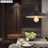 Industrial Style Shaded Pendant Light Fixture For Dining Room