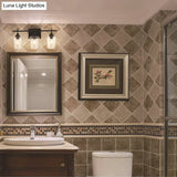 Industrial Style Vanity Mirror Lights With Transparent Glass Cups For Bathroom Fixtures