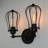 Industrial Style Vintage Double Vanity Wall Mounted Lamp For Bedroom Bathroom Black