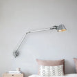 Industrial Swing Arm Wall Mounted Lamp With Cone Shade - 1 Bulb Black/Silver Aluminum Silver