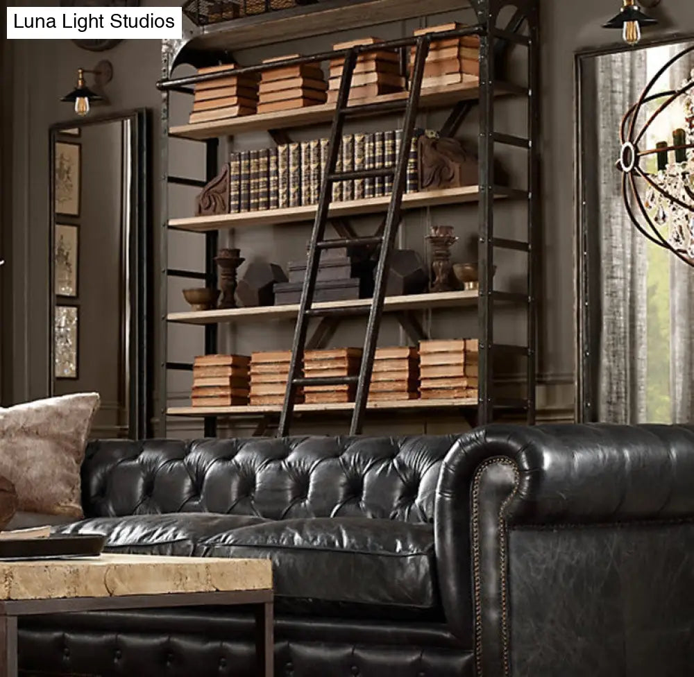 Industrial Vintage Single Light Sconce With Flared Metal Shade - Wall Lamp For Bars