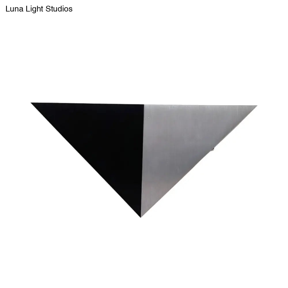 Introducing Our Metal Minimalism Pyramid Wall Lamp Kit - Rgb Led Mounted Light In Sleek Black &