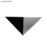 Introducing Our Metal Minimalism Pyramid Wall Lamp Kit - Rgb Led Mounted Light In Sleek Black &