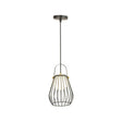 Iron Hanging Pendant Ceiling Light For Bedroom - Industrial Pear Shape Black