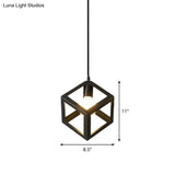 Iron Hanging Pendant Light With Black Industrial Design - Perfect For Dining Rooms Or Suspended