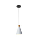 Iron Nordic Pendant Lamp With Oval/Cone/Dome Shade In Grey/White For Bedroom White / Cone