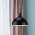 Iron Pendant Lighting: Industrial Dome Shade Black Finish / A