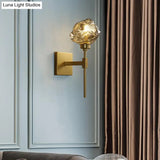 Irregular Shade Wall Sconce - Modern Indoor Light Fixture With Amber/Smoke Gray Glass 1 Head Lamp