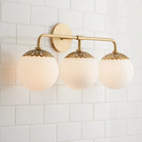 Ivory Glass Gold Vanity Sconce - Elegant Wall Mounted Light Fixture For Bedroom 3 /