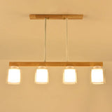 Japanese White Glass Cylinder Led Island Pendant Ceiling Light For Dining Room 4 /