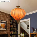 Japanese Wood Ceiling Pendant Lamp - Teardrop Design In Beige