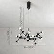 Josephine - Hanging Lamp Nordic Tree Branch iron Art Hanging Light 24 Heads Black / White Lighting