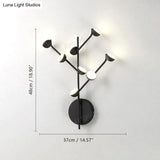 Josephine - Hanging Lamp Nordic Tree Branch Iron Art Light 8 Heads Black / White Lighting