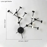 Josephine - Hanging Lamp Nordic Tree Branch Iron Art Light 16 Heads Black / White Lighting