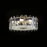 K9 Crystal Drum Flush Light - Elegant 6 - Bulb Ceiling Fixture For Bedroom Clear