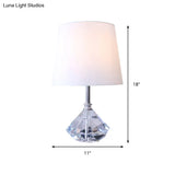 K9 Crystal Nightstand Light: Elegant Barreled Design Simplicity 1 Head White Night Lighting For