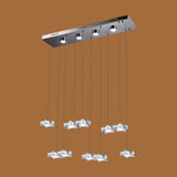 K9 Crystal Star Led Ceiling Light - Minimalist Stainless-Steel Pendant 10 / Clear