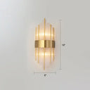 K9 Crystal Wall Sconce Postmodern 2-Light For Living Room Gold / 8