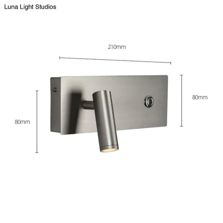 Kane | Nickel Led Dimmable Reading Wall Light Lamp